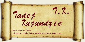 Tadej Kujundžić vizit kartica